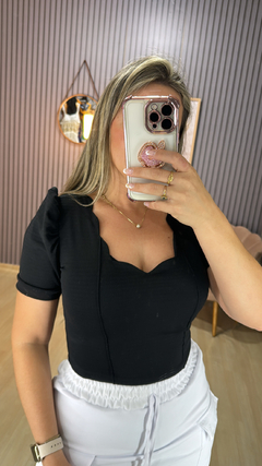 Cropped princesa manga curta - loja online