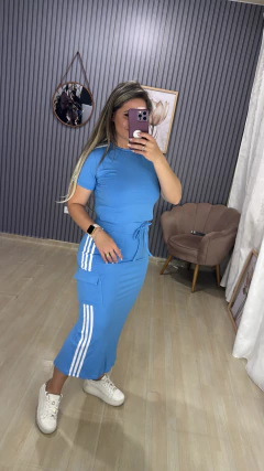 Conjunto saia midi moletin - Visajo Store