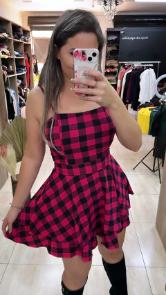 Imagem do Macaquinho babado xadrez