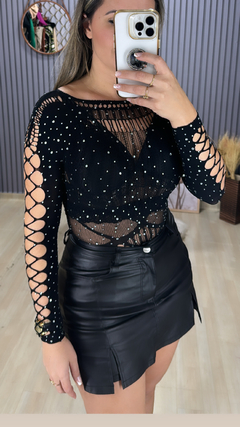 Body Arrastão strass na internet