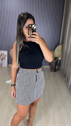 Shorts saia alfaiataria celeste - loja online