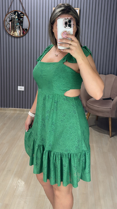 Vestido curto lase malha - loja online