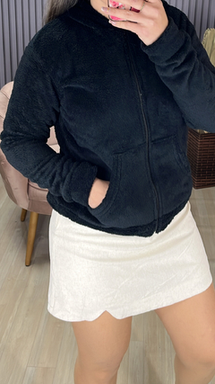 Blusa zíper pelúcia na internet