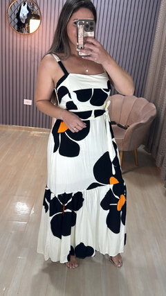 Vestido longuete flores