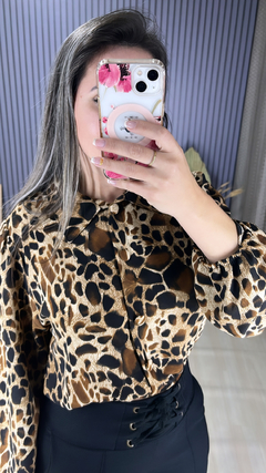 Croped camisa botões - comprar online
