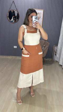 Vestido midi linho Mari - Visajo Store