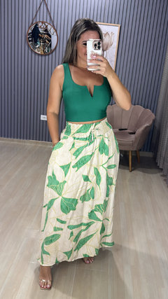 Saia longa com bolso - comprar online
