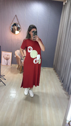 Vestido mídi Viscolaicka - loja online