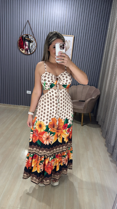 Vestido longo inspiração farm - comprar online