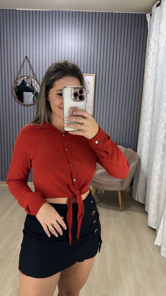 Imagem do Croped camisa botões