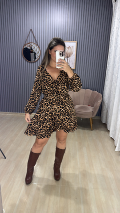 Vestido envelope manga longa na internet