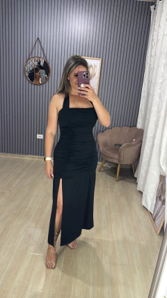 Vestido longo drapiado - Visajo Store