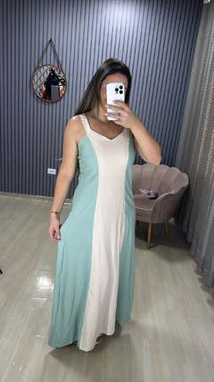 Vestido longo bicolor Leia - Visajo Store
