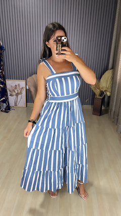 Vestido longuete tricoline - comprar online