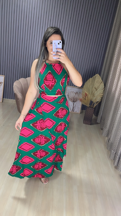 Conjunto saia MIDI flores na internet