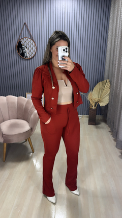 Imagem do Conjunto calça blazer crepe linho