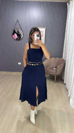 Conjunto saia midi linho - comprar online