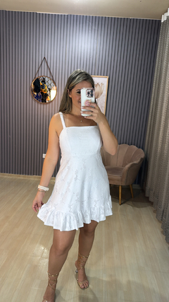 Vestido curto lase malha