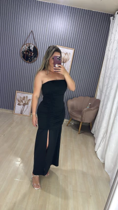 Vestido longo drapiado - loja online