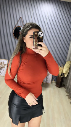 Blusa térmica canelada Gola na internet