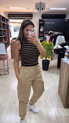 Calça jogger cargo MOLETON na internet