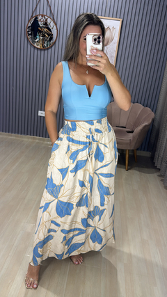 Saia longa com bolso - Visajo Store