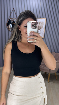 Croped canelado lise