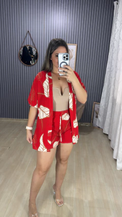 Conjunto shorts e kimono - Visajo Store