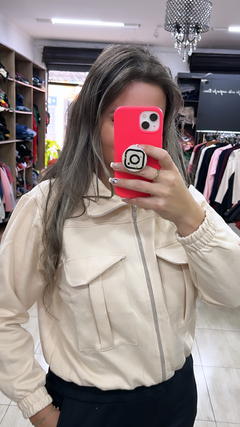 Jaqueta MOLETON bolso - Visajo Store