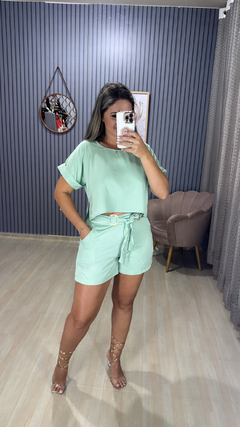 Conjunto shorts Thaís liso - Visajo Store