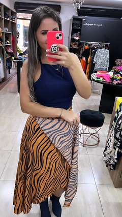 Saia envelope laranja e azul - comprar online
