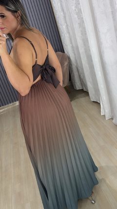 Vestido longo plissado - Visajo Store