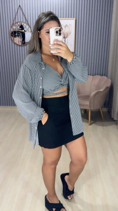 Conjunto camisa com croped - comprar online