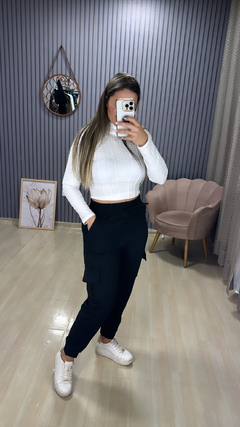 Calça moleton cargo - comprar online