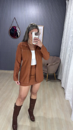 Conjunto shorts saia camisa - Visajo Store