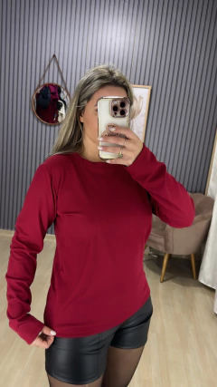 Blusa canelada termica plus - loja online