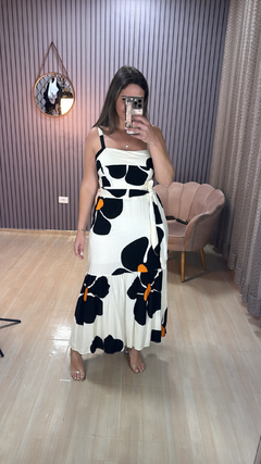 Vestido longuete flores - comprar online