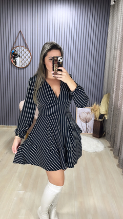 Vestido babado lista - Visajo Store