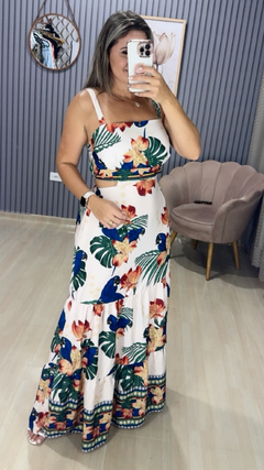 Vestido longo inspirado farm - comprar online