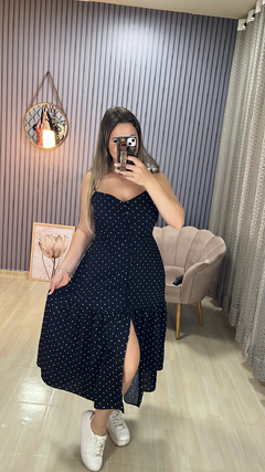 Imagem do Vestido alça midi poa