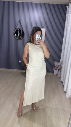 Vestido midi linho