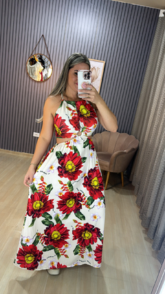 Vestido longo na inspiração Farm