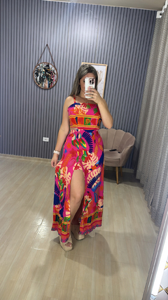 Vestido longo shorts Samara na internet