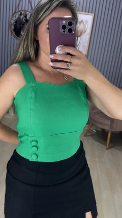 Cropped plus bengaline botões - loja online