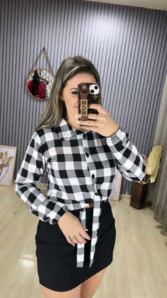 Imagem do Camisa xadrez de amarrar na frente