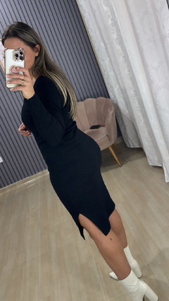 Vestido Ribana manga longa - Visajo Store