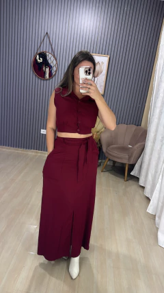 Conjunto saia longa linho - comprar online