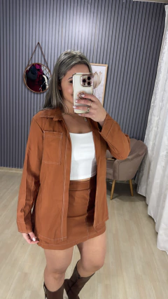 Conjunto shorts saia camisa - loja online