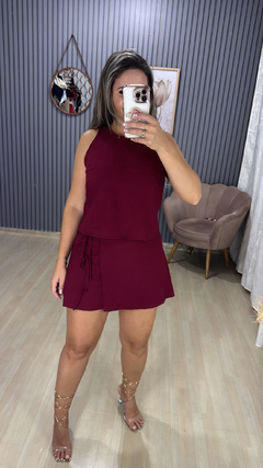 Conjunto shorts saia Morena