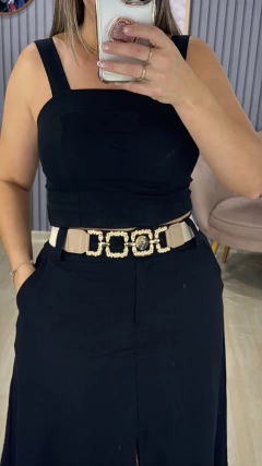 Conjunto saia midi linho